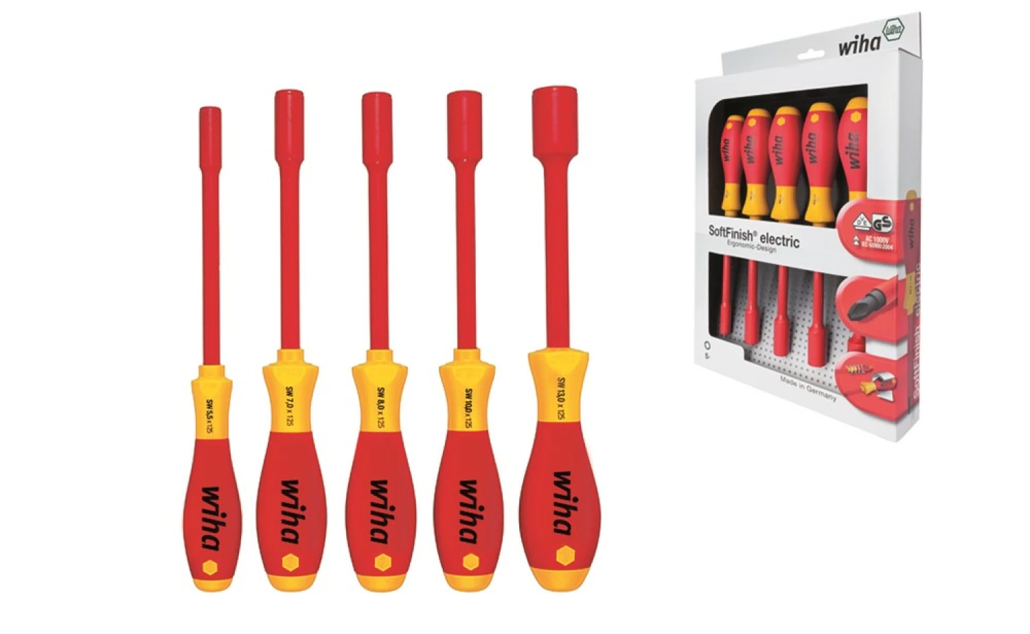 Wiha 322 K5 SoftFinish electric zeskantdopsleutelset - 5 delig-image