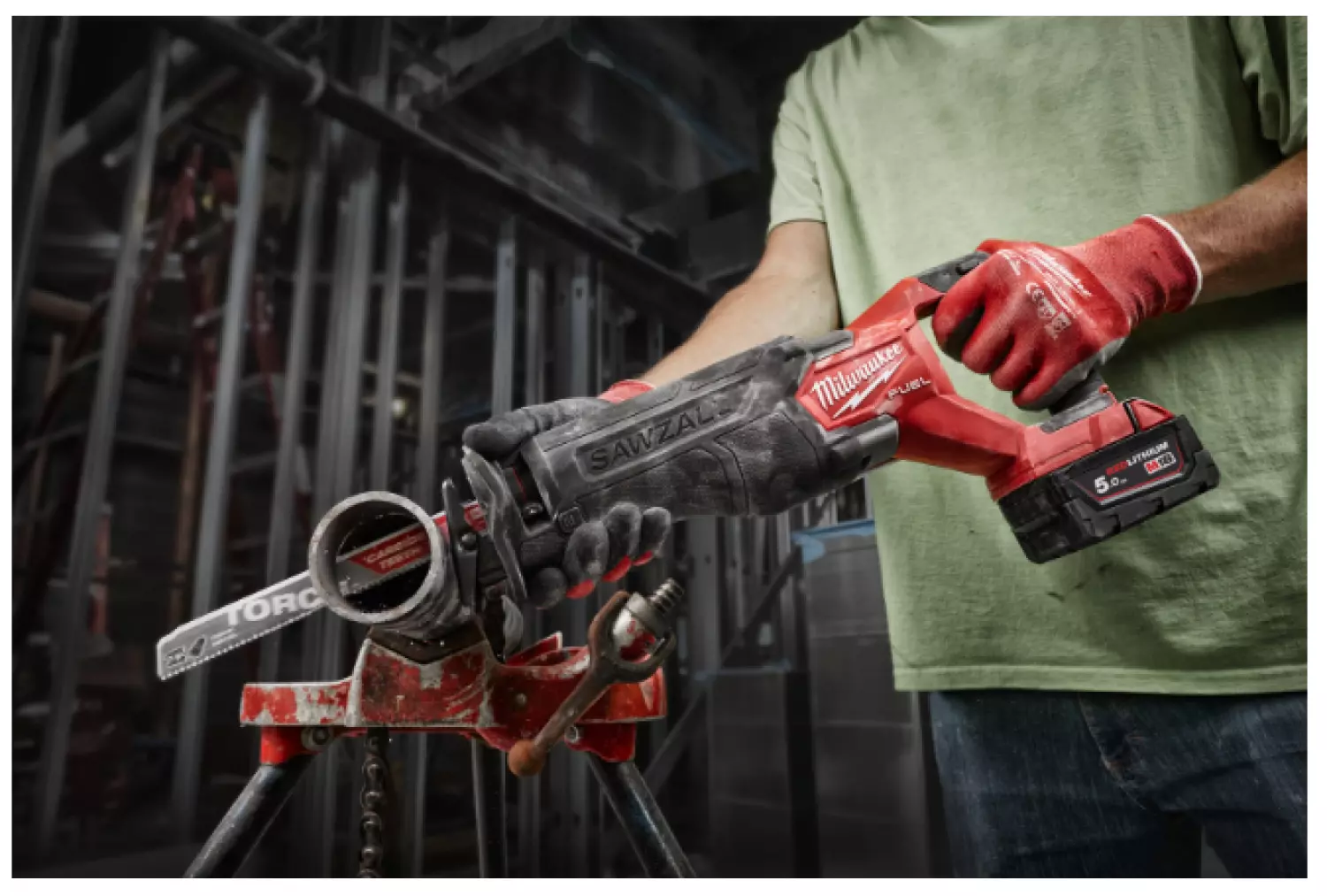 Milwaukee M18 FSZ-0X - Scie sabre sans fil Li-Ion 18V (machine seule) dans HD Box - moteur brushless-image