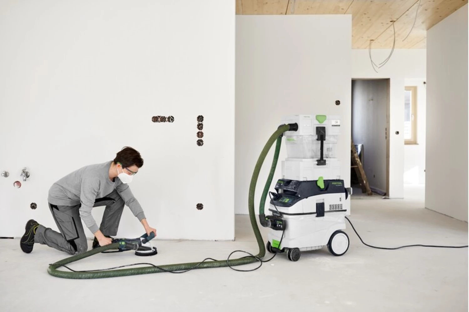 Festool CTM 36 EI AC-RENOFIX Bouwstofzuiger - 1200W - klasse M - 36L-image
