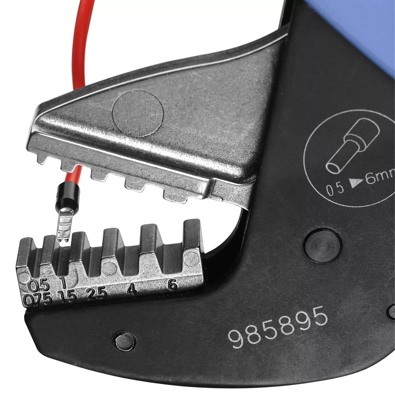 Facom 985895 Krimptang voor geïsoleerde adereindhulzen - 0,5-6,0mm²