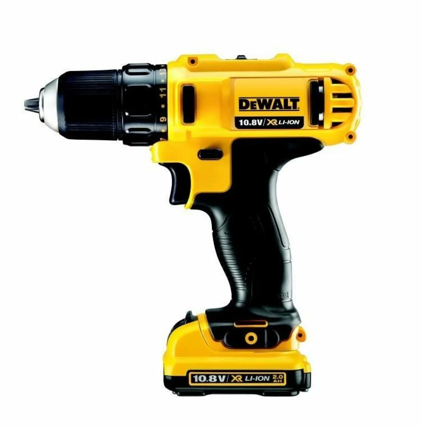 DeWALT DCD710D2 10.8/12V Li-Ion accu boor-/schroefmachine set (2x 2.0Ah accu) in koffer-image