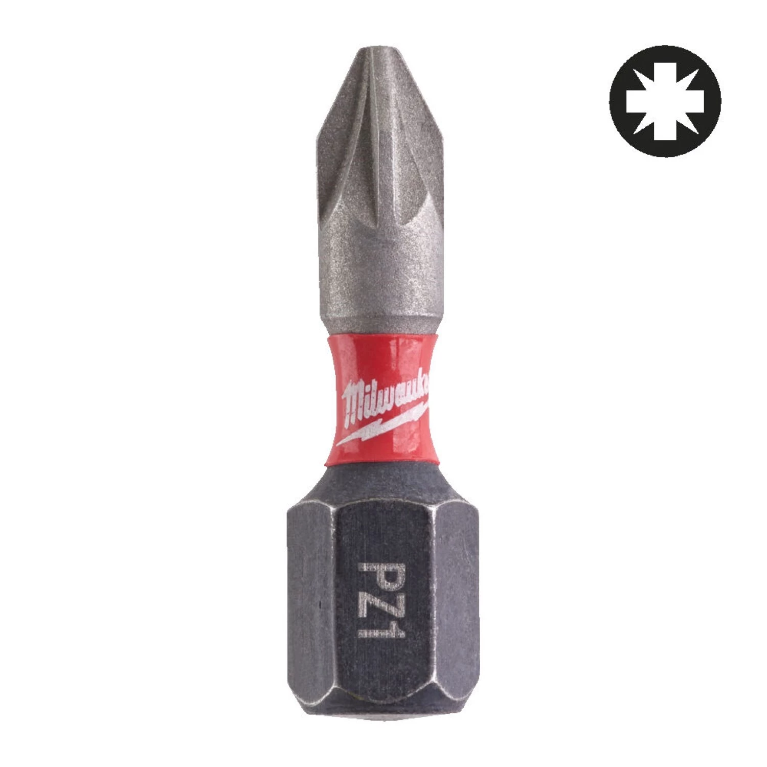 Milwaukee 4932352435 / 4932430860 Embout de vissage à impact Shockwave PZ 1 - 25mm (2pcs)-image