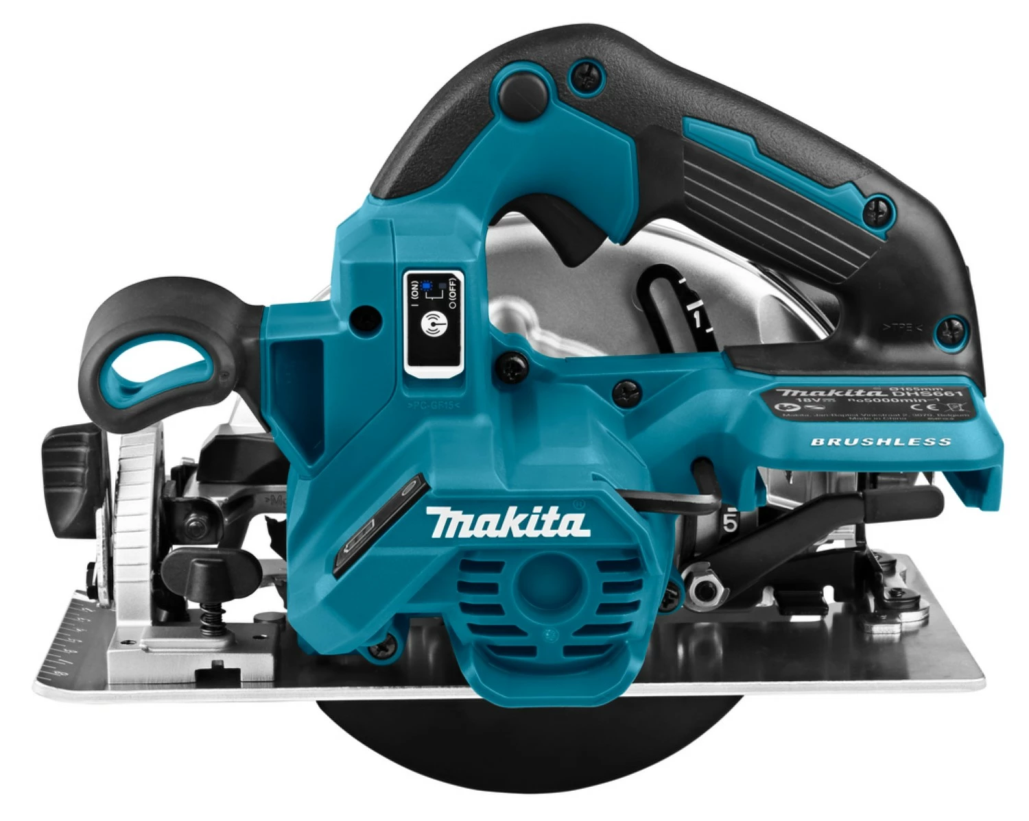 Makita DHS661RTJU Scie circulaire sans-fil - 18V Li-ion - 2 batteries 5,0 ah - Mbox - 165 mm - Brushless-image