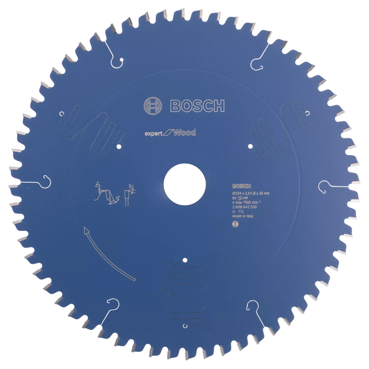 Bosch 2608642530 Expert Cirkelzaagblad - 254 x 30 x 60T - Hout - Carbide-image