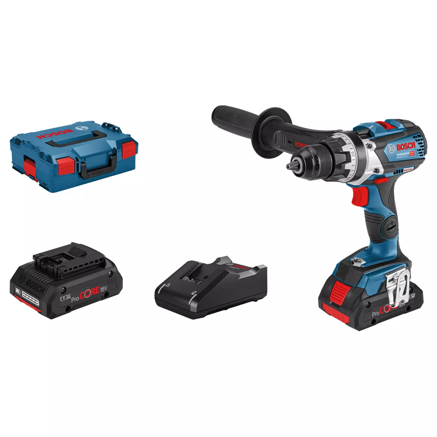 Bosch 06019G010A - Perceuse-visseuse sans fil GSR 18V-110 C 2x ProCORE18V 4,0Ah, chargeur GAL 18V-40-image