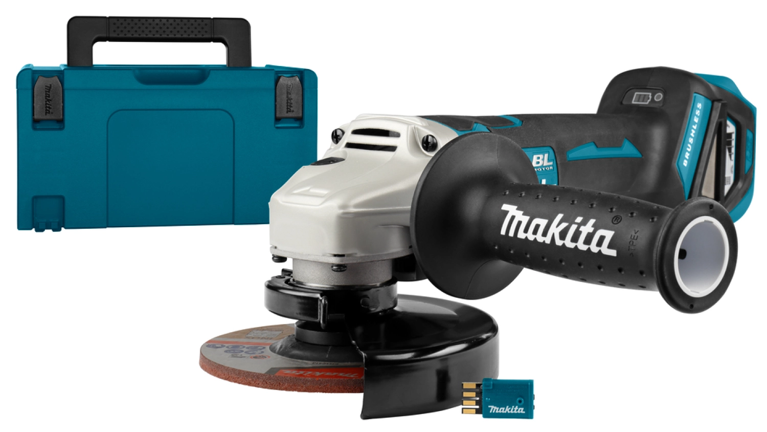 Makita DGA518ZJU 18V Li-Ion Accu AWS haakse slijper body in Mbox - 125mm - koolborstelloos-image