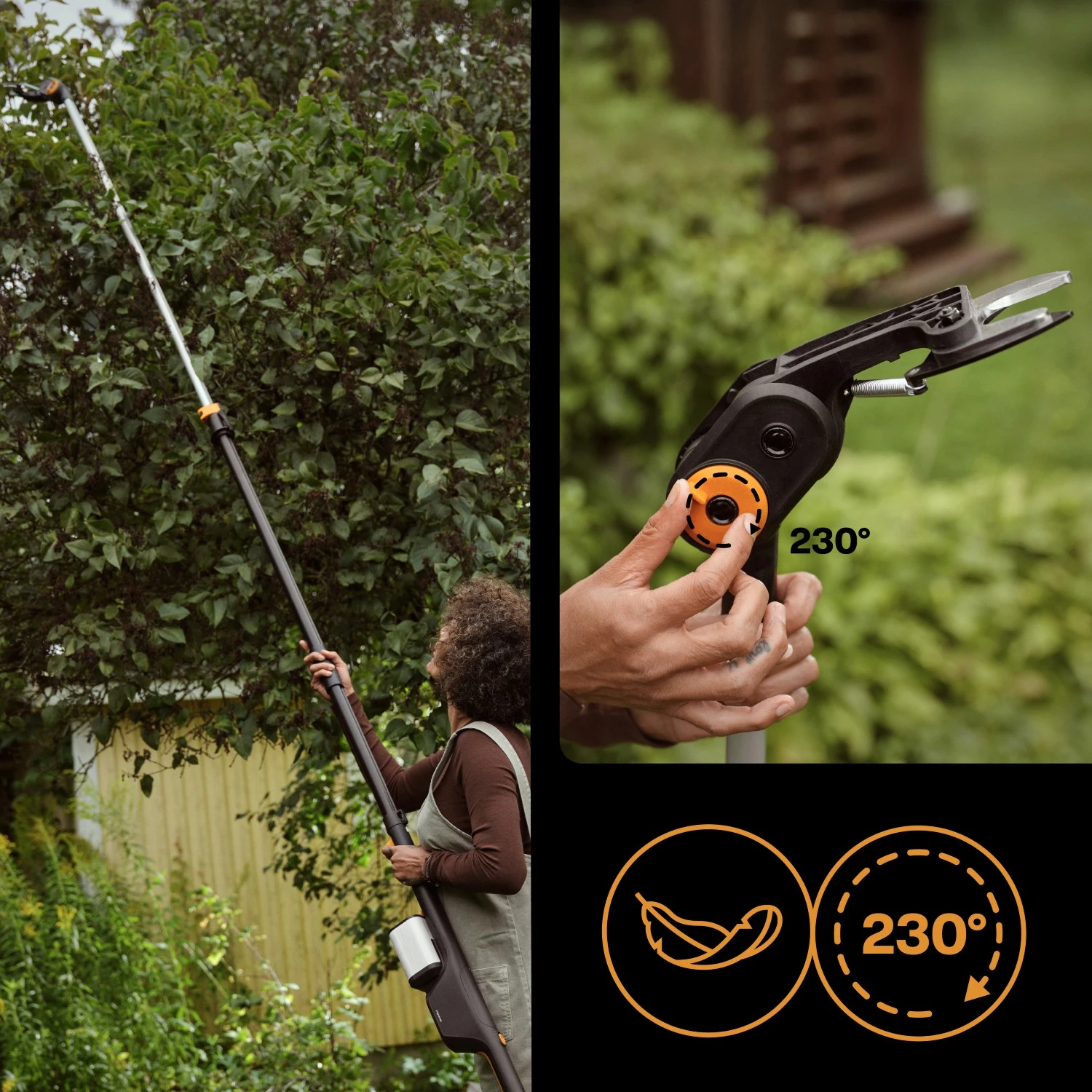 Fiskars accu snoeigiraffe bypass telescopisch body