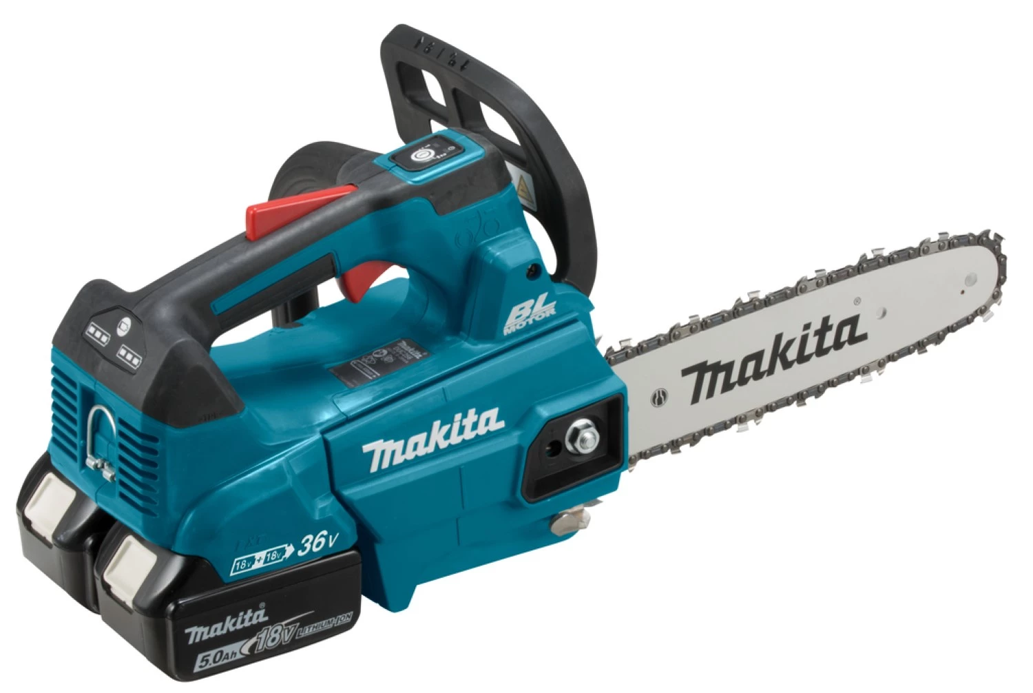Makita DUC256PT2 LXT 2X18V Li-Ion accu Tophandle kettingzaag set (2x 5.0Ah) - 25cm-image