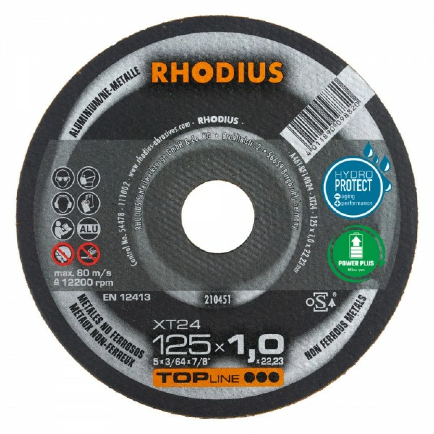 Rhodius 210451 XT24 TOPline lll Doorslijpschijf extra dun 125 x 22,23 x 1,0mm (50 st)-image
