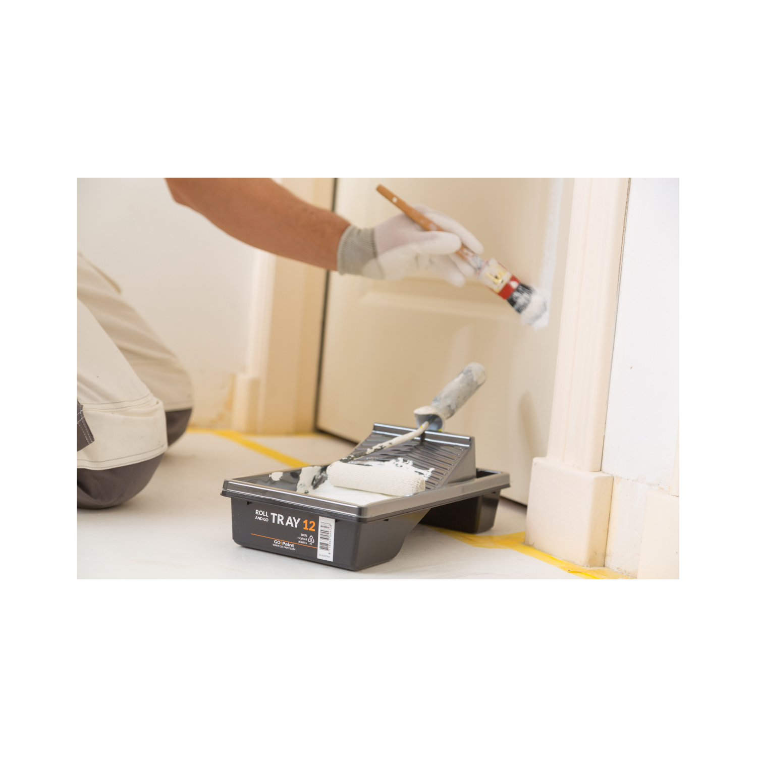 Go!Paint Roll And Go Inzetbak - 12cm Roller -0,5L - 5 Stuks-image