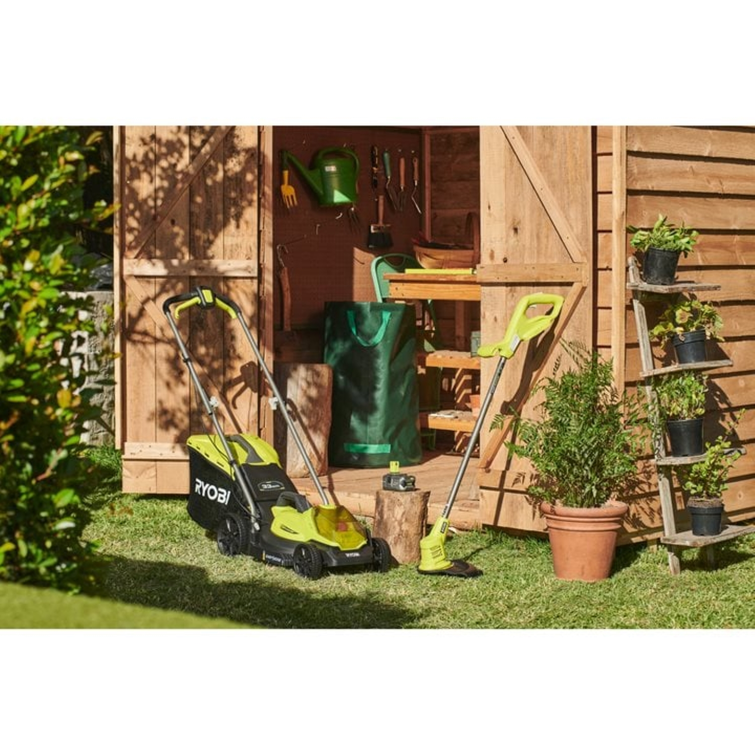 Ryobi ONE+ RLM1833BLT1825M 18V Accu 33cm Grasmaaier & 25cm Grastrimmer kit (incl. 1x 4.0Ah accu & lader)-image