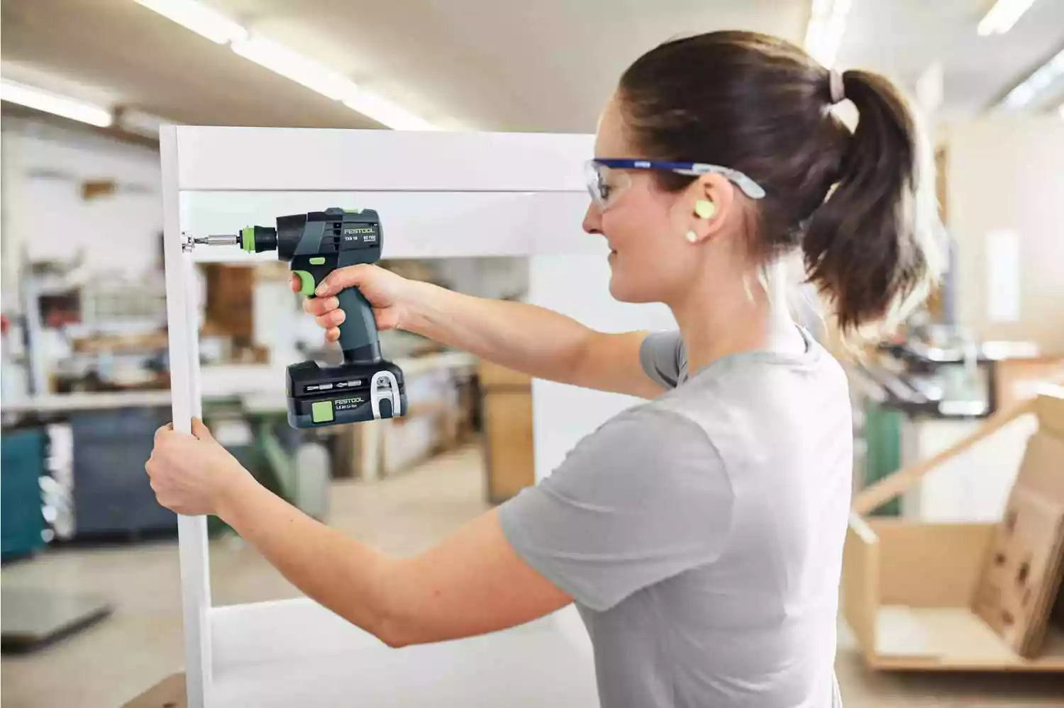 Festool TXS 18 C 3,0-Plus 18V Li-Ion accu schroefboormachine set (2x 3,0Ah) in systainer - 40Nm-image