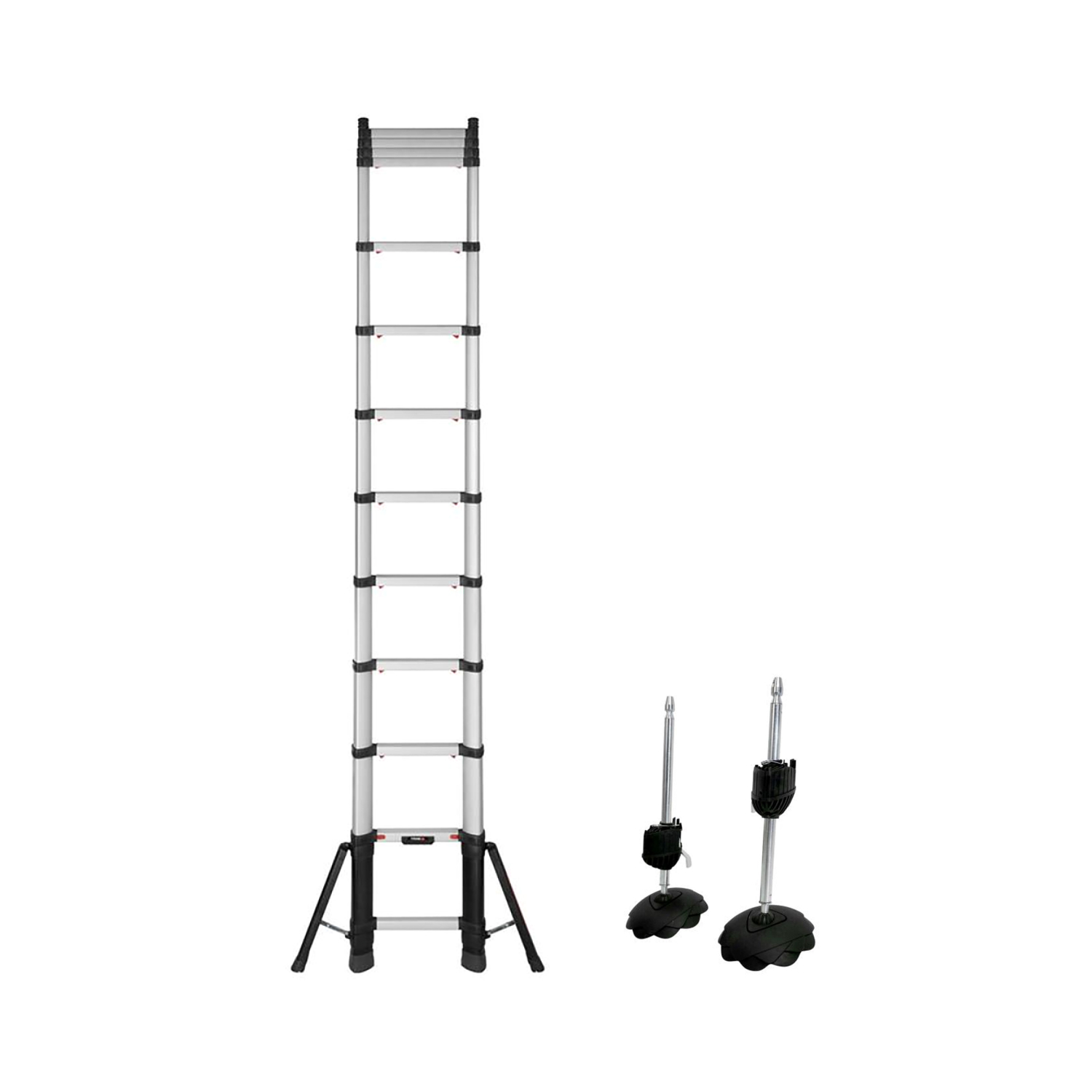 Telesteps 72241-781 Prime Line Telescoopladder - 4.1m - met stabilizer + 9190-209 verstelbare veiligheidsvoeten-image