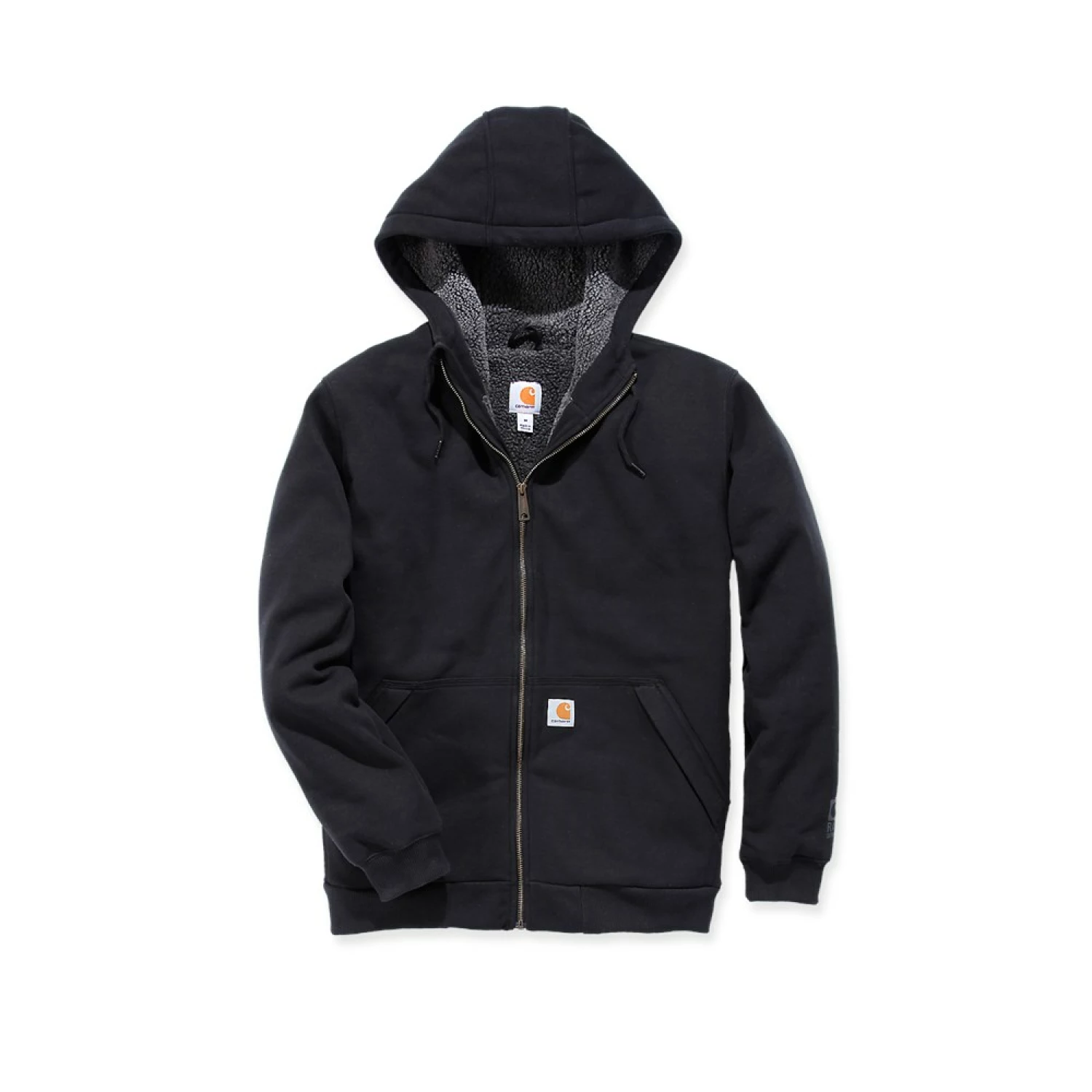 Carhartt 103308 Sherpa Lined Midweight Zip - Sweat Relaxed Fit - noir - L-image