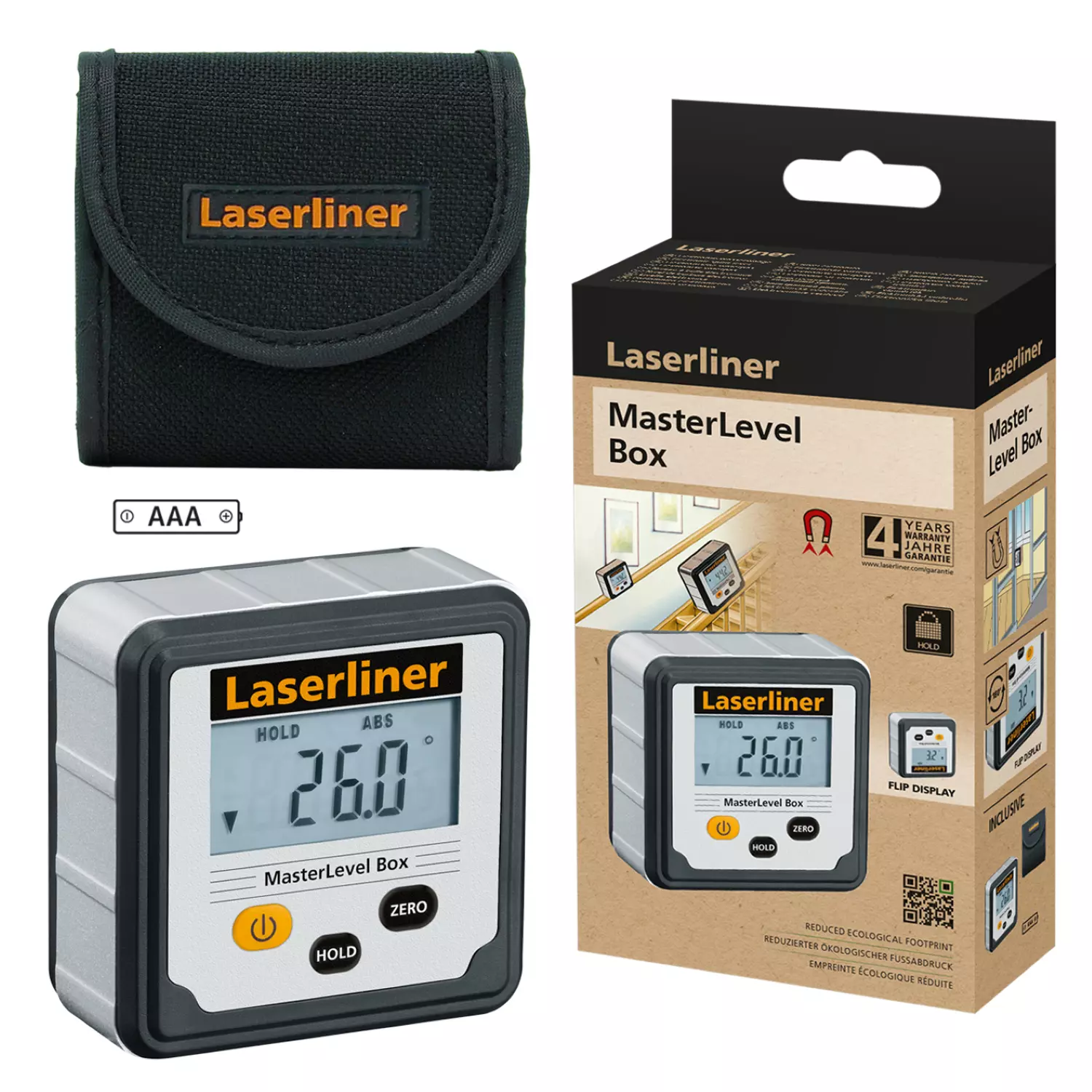 Laserliner MasterLevel Box Digitale waterpas in tas - magnetisch - 59mm-image