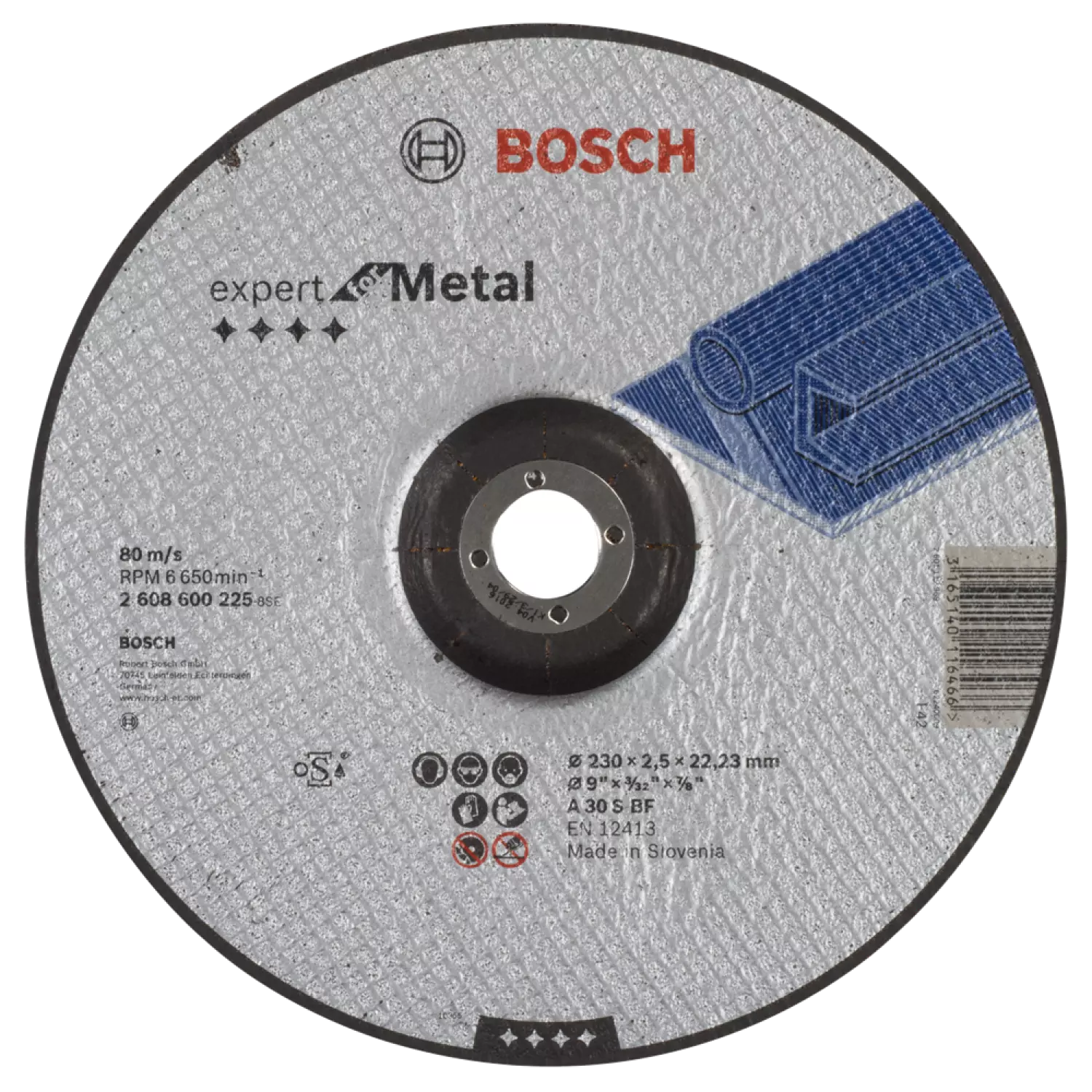 Bosch 2608600225 - Disque à tronçonner à moyeu déporté, Expert for Metal A 30 S, 230 x 2,5 mm-image