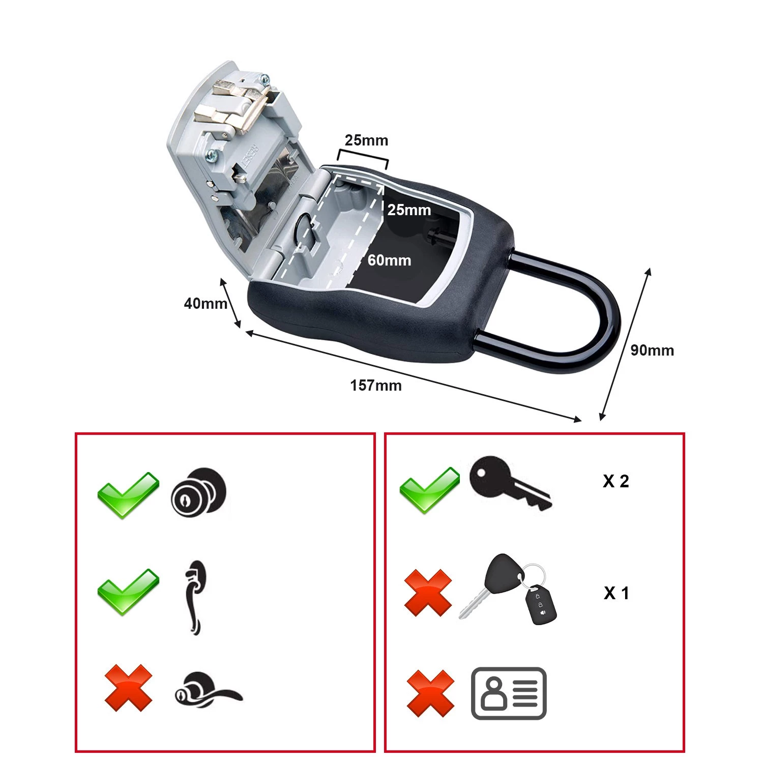 Master Lock 5400EURD Sleutelkluis met beugel - Inbraakwerend-image