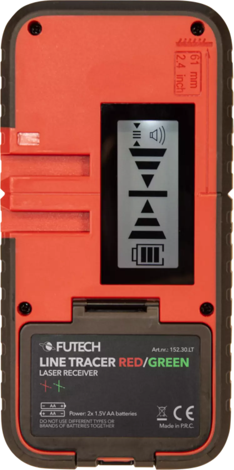 Futech Line Tracer Récepteur laser rouge/vert - Rouge/vert - 50 m-image