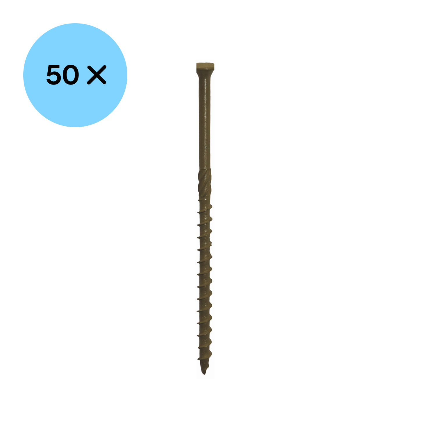 Woodies 61981701 Ultimate Tellerkopschroef Gehard staal - TX40 - 8.0 x 140mm - Tellerkop - Deeldraad - Gecoat (50st)-image