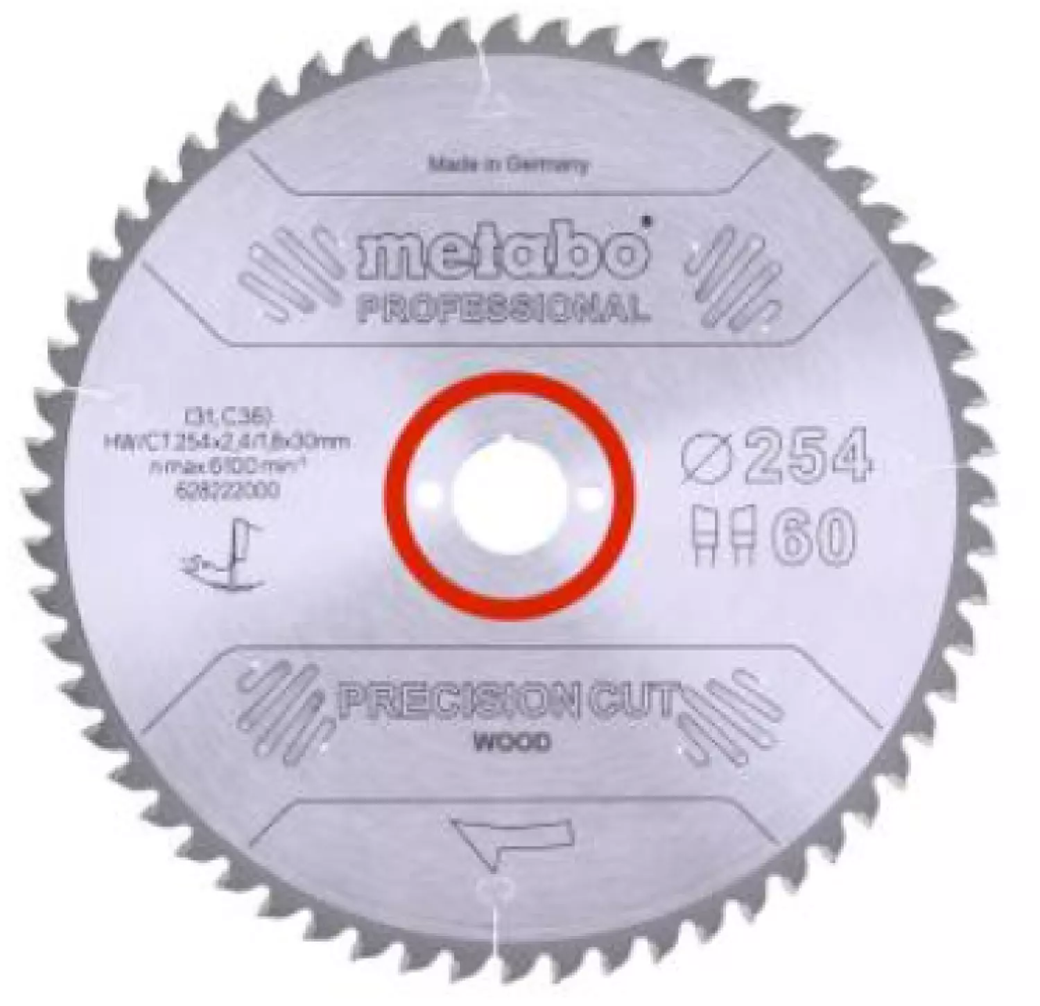 Metabo HW/CT Lame de scie circulaire - 60D - 254mm-image