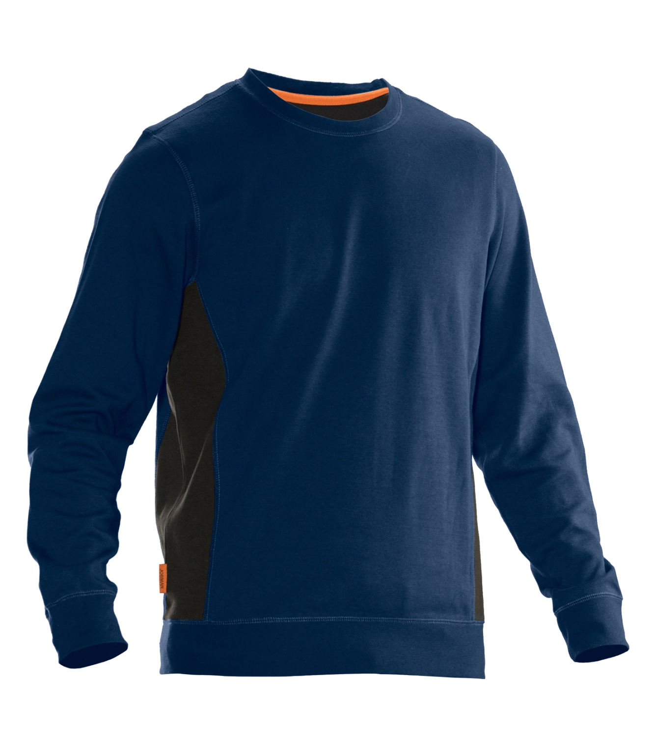 Jobman 5402 Sweatshirt ronde hals - Maat L - Blauw / Zwart-image