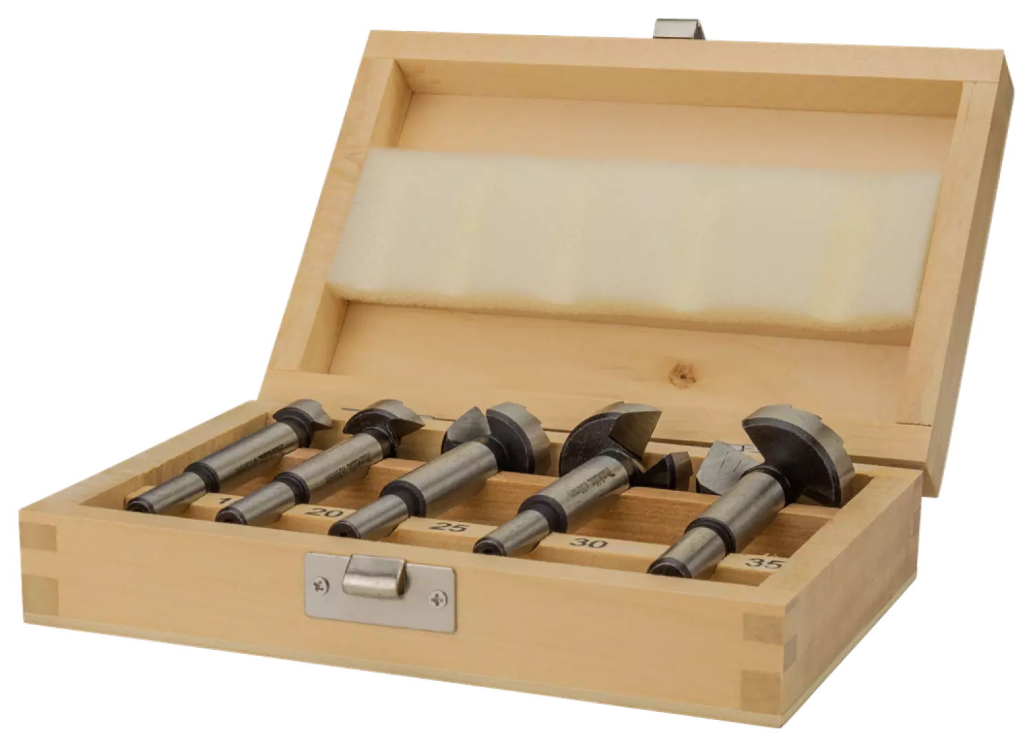 Makita D-47363 5-delige Scharniergat boorset in houten cassette - 15-35mm-image