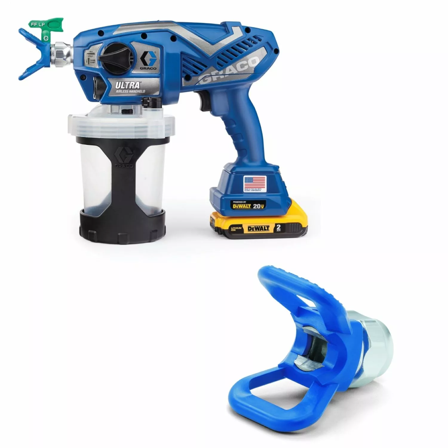 Graco 17M366 Pulvérisateur de peinture sans fil ultra portable avec Tip Guard RAC X HandTite-image