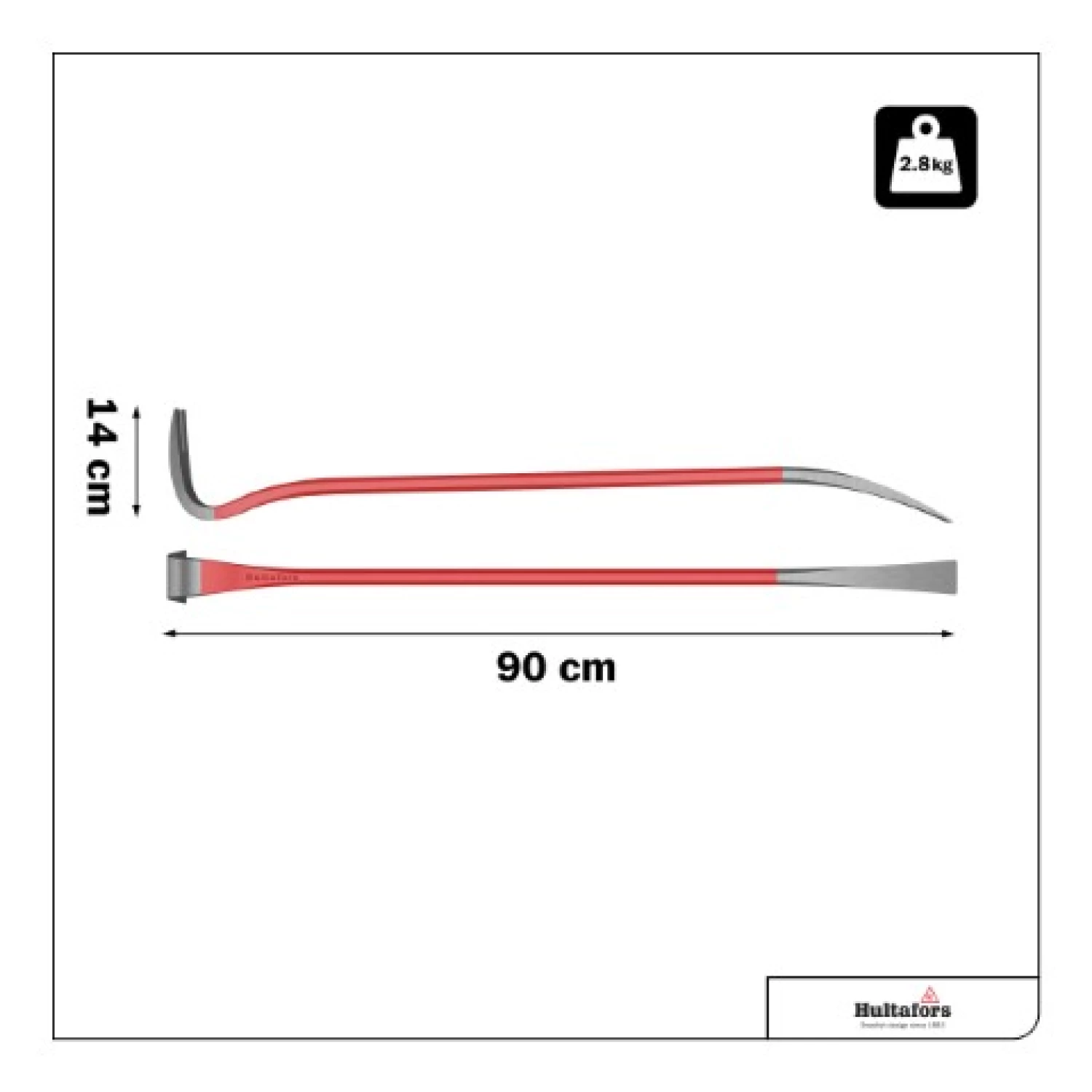 Hultafors 109/32" - Pied-de-bîche en acier - 900 mm-image