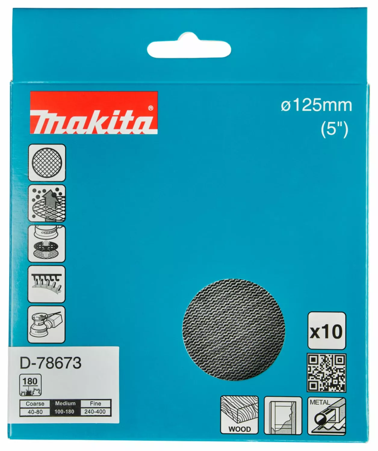 Makita D-78673 Filet à poncer - 125mm K180-image