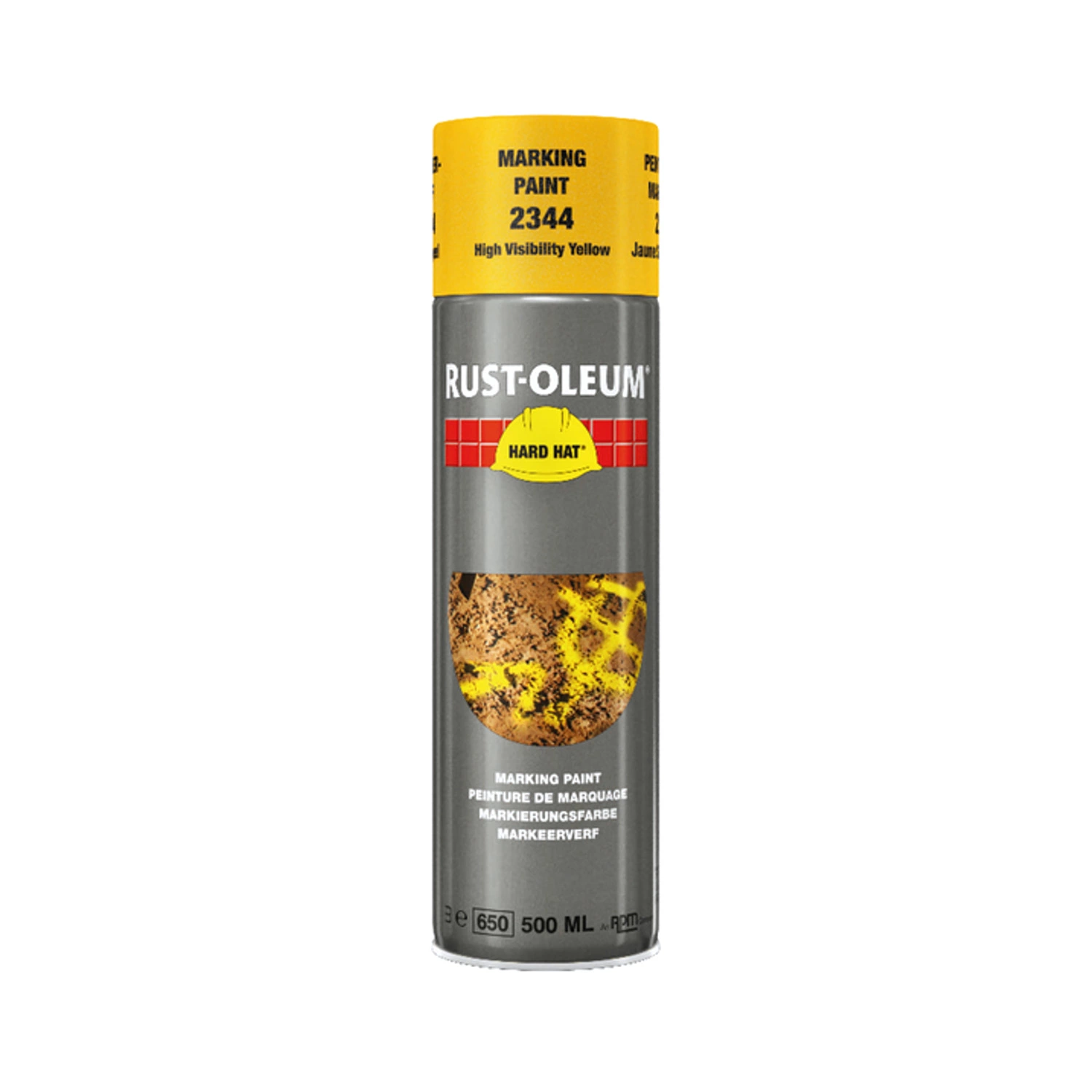Rust-Oleum 2344 Hard Hat Markeerverf Spuitbus - geel - 0,5L-image