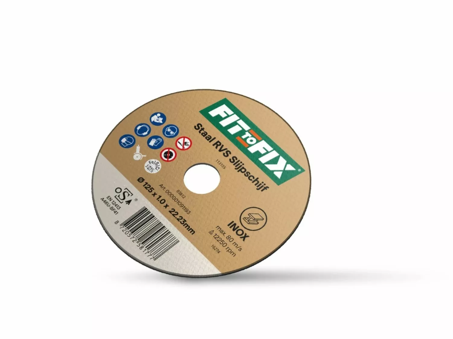 Fit-to-Fix Disque abrasif en acier inoxydable-image