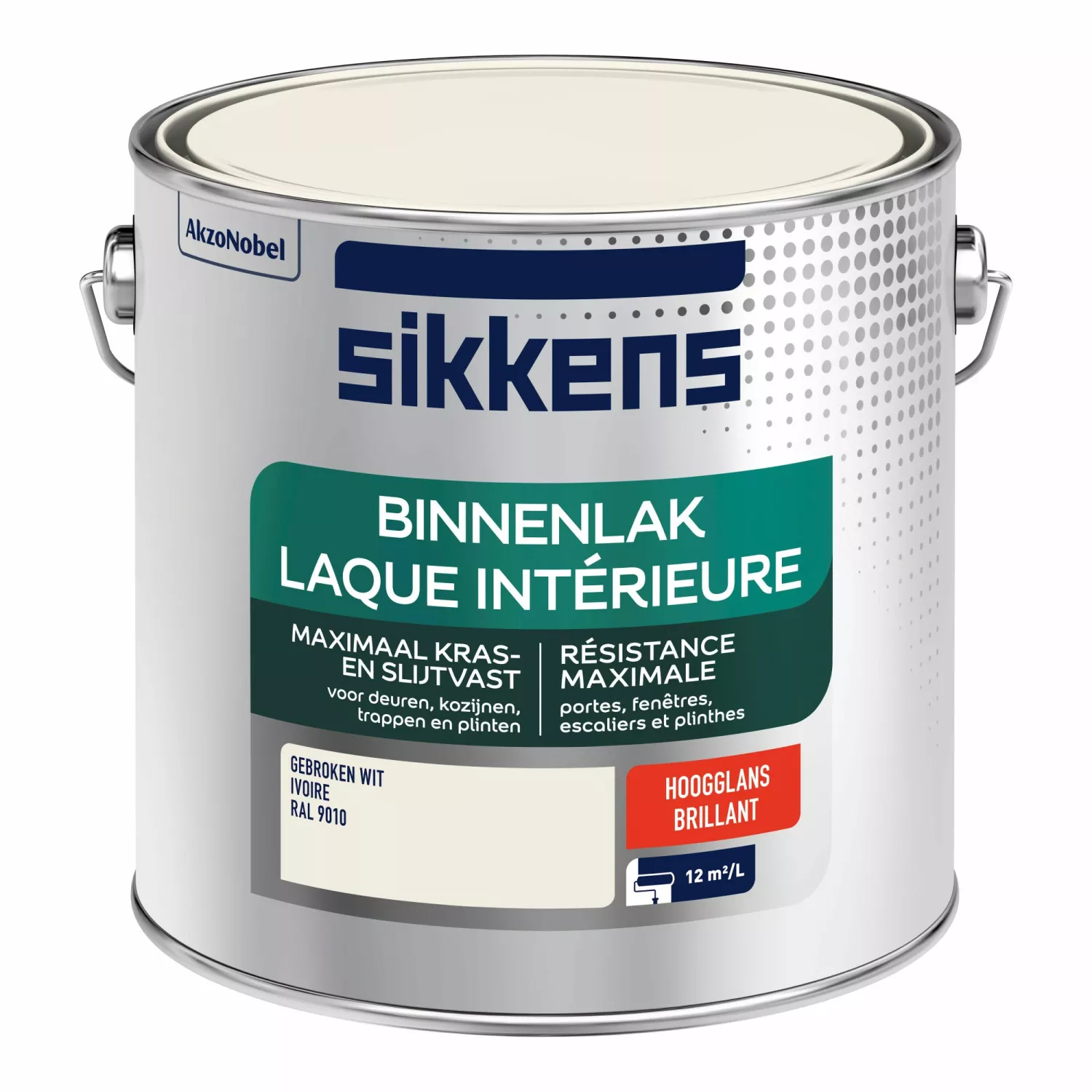 Sikkens Binnenlak Hoogglans - ral 9010 - 0,75L-image