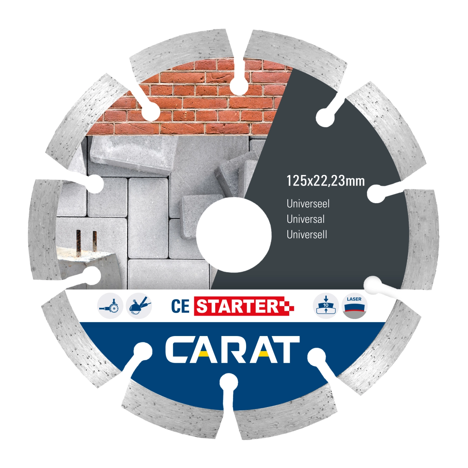 Carat CES1509000 Diamantzaagblad voor droogzagen - 150 x 22,23mm - Universeel-image