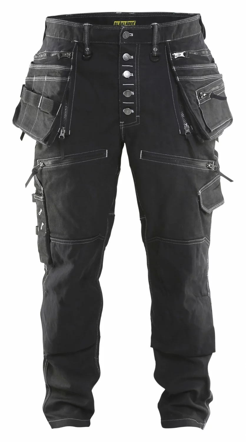 Blåkläder X1900 Werkbroek Baggy Denim Stretch 1999 - Zwart - Maat 56 (XL)-image
