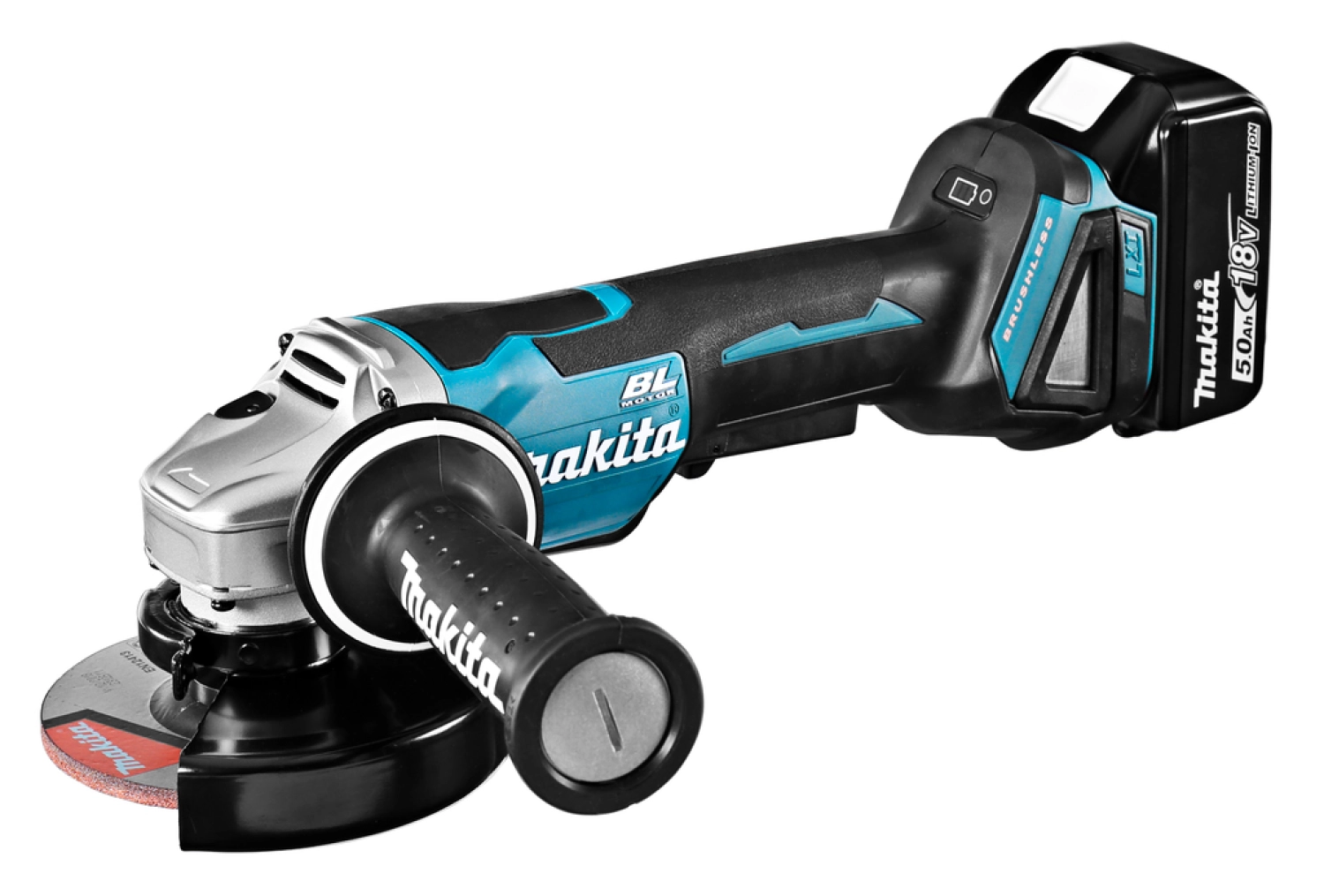 Makita DGA508RTJ Meuleuse d'angle sans-fil - 18V Li-ion - 2 batteries 5,0 Ah - MAKPAC - Softstart - Brushless-image