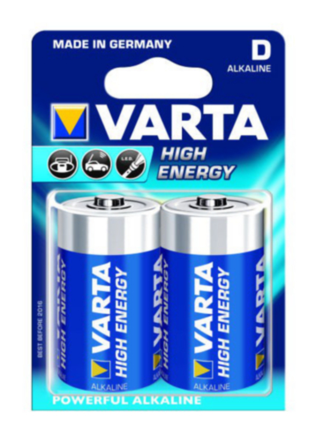Varta LR20 (D) Pile D Longlife Power sous blister (2 pièces)-image
