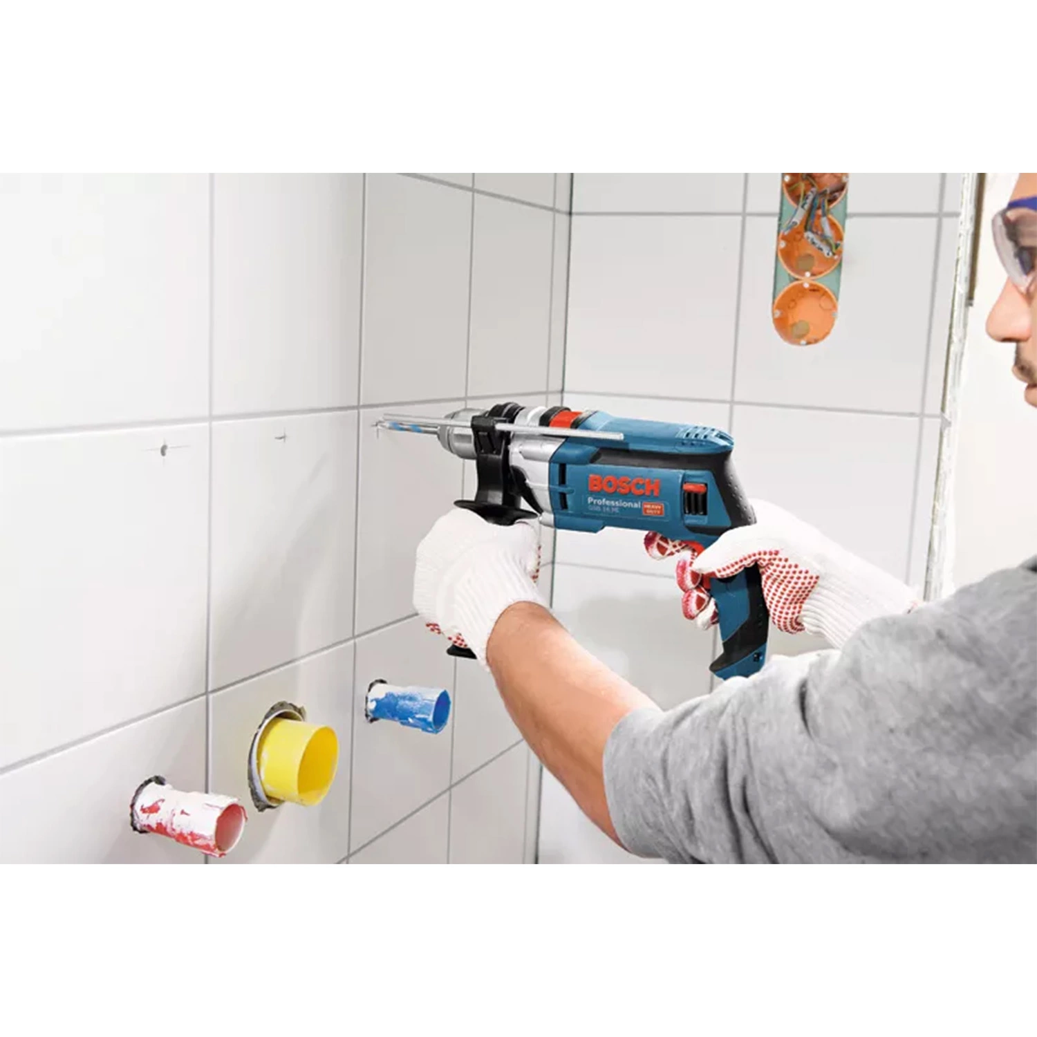 Bosch 060114E500 - Perceuse à percussion GSB 16 RE-image