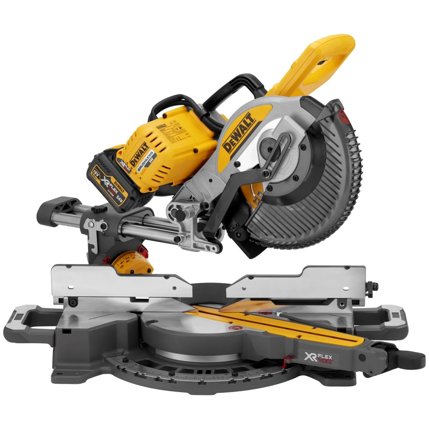 DeWALT DCS727T2-QW 54V Li-ion FlexVolt Accu afkort- en verstekzaagmachine set (2x 6.0Ah) - 250mm-image