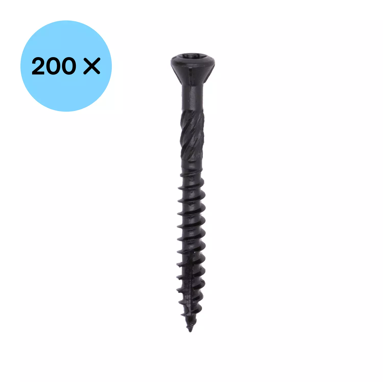 Woodies Ultimate 61971401 Blackline Vis de couvercle de pot en acier inoxydable 410 - noir - 5.0x50/30mm (200pcs)-image