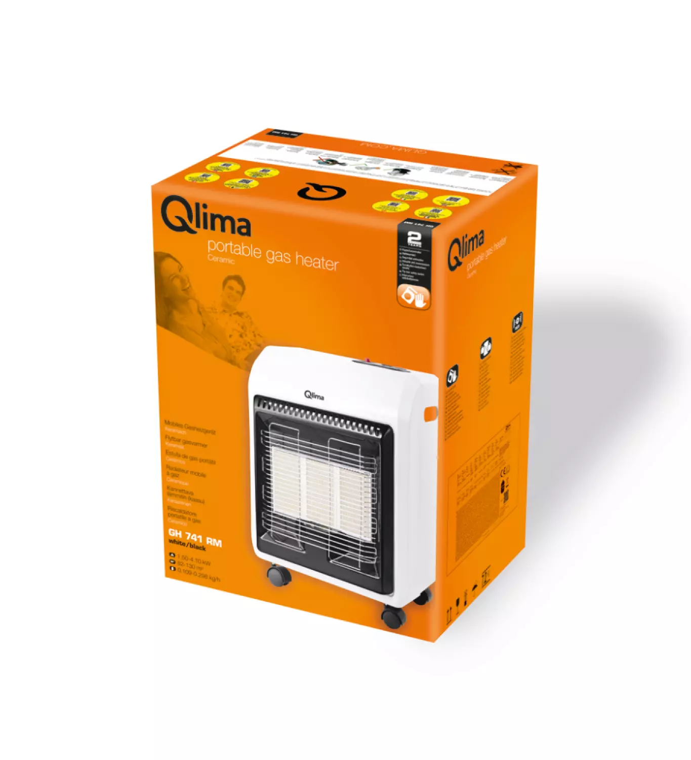 Qlima GH 741 RM 2-in-1 Gaskachel Wit/Zwart - 4,1kW-image