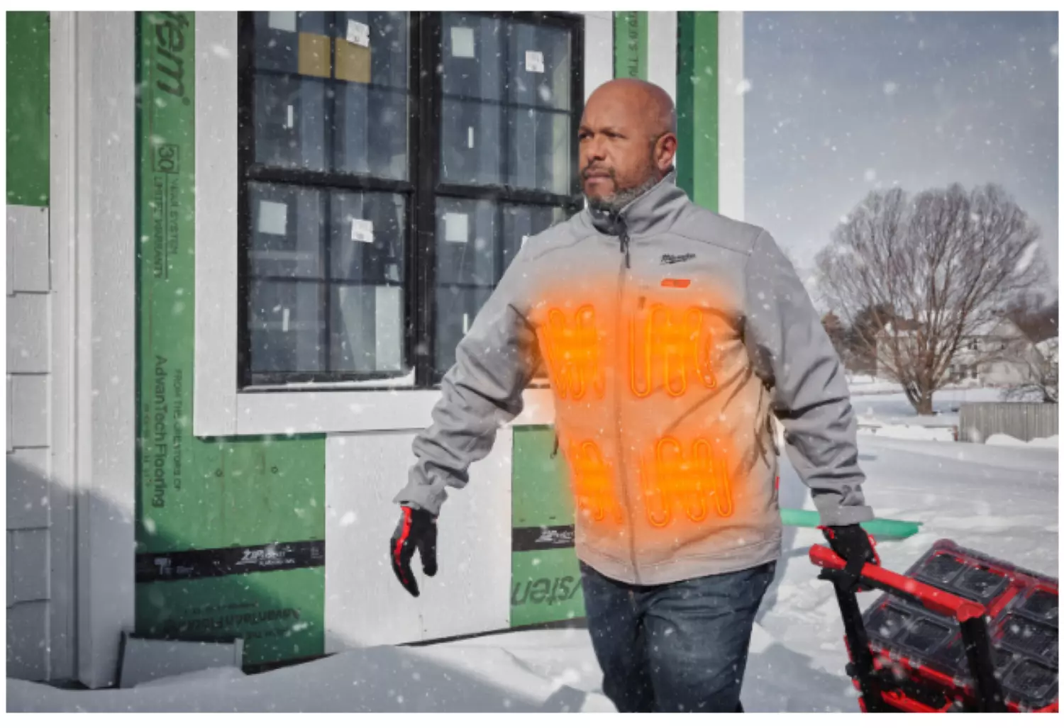 Milwaukee M12 HJGREY5-0 (L) premium heated jacket - grijs-image