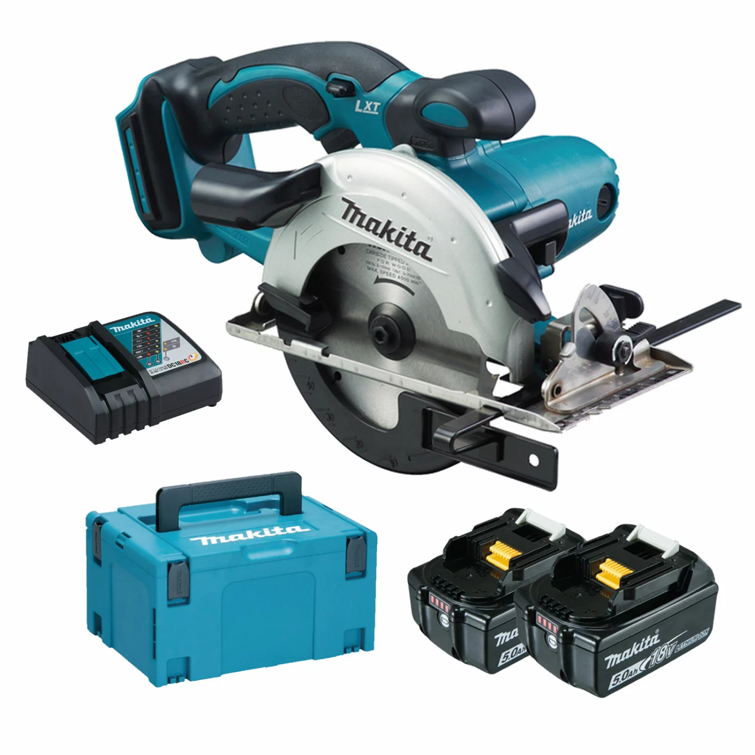 Makita DSS501RTJ 18V Li-Ion Accu cirkelzaag set (2x 5.0Ah accu) in Mbox - 136mm-image