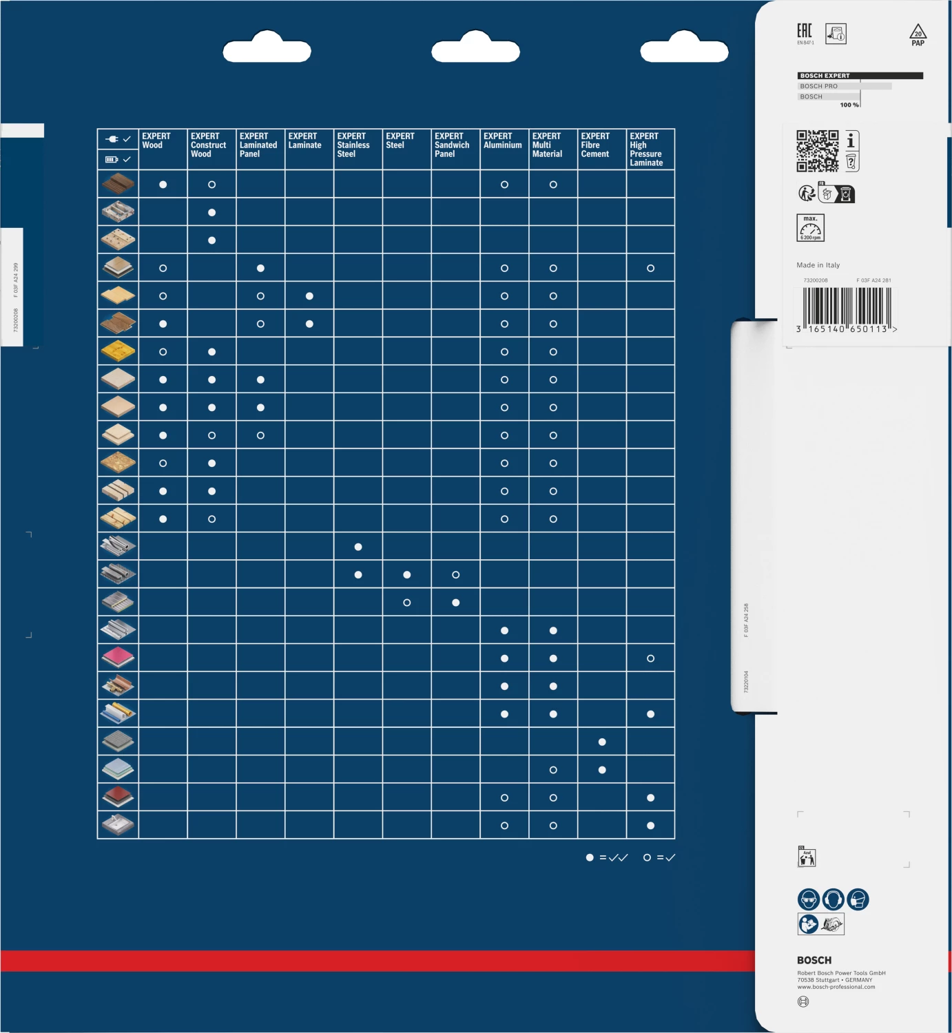 Bosch 2608642529 - Lame de Scie Circulaire Expert pour Multi Material, 305 x 30 x 2,4 mm, 96D-image