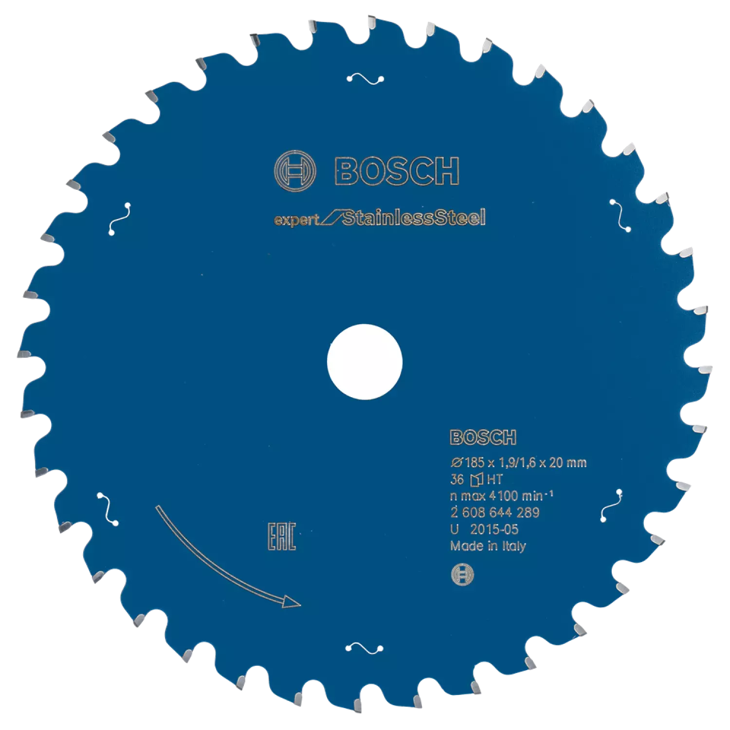 Bosch 2608644289 - Lame de Scie Circulaire Expert pour Stainless Steel, 185 x 20 x 1,9 mm, 36D-image
