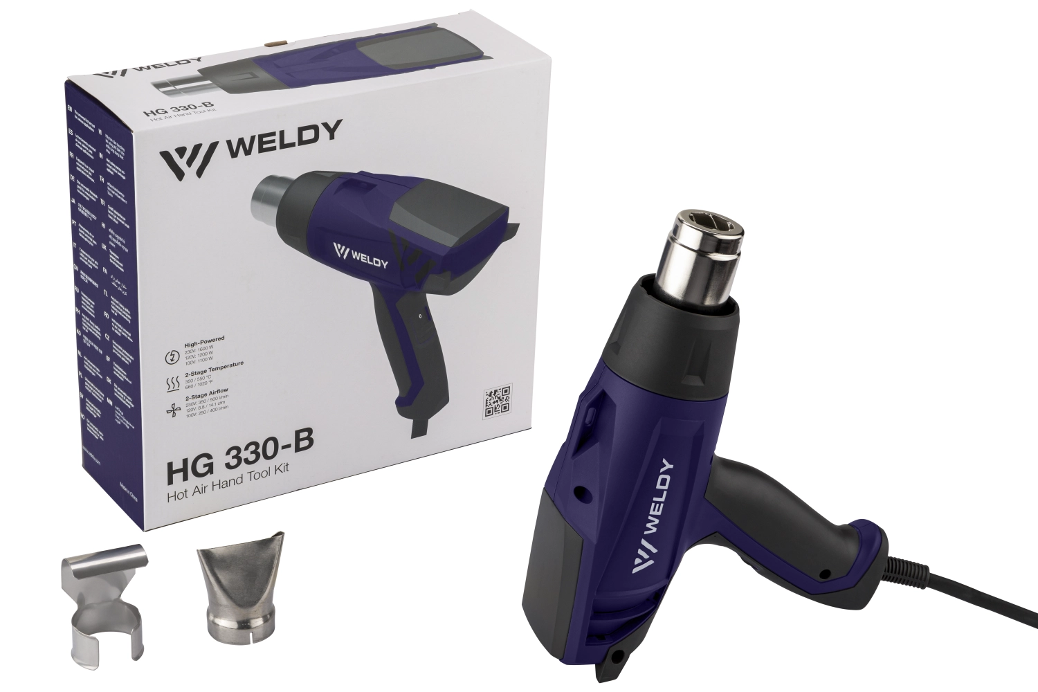 Weldy 128.353 - Föhn HG 330-B Car Wrapping Kit, 1600 Watt / 230 Volt avec buse de protection-image