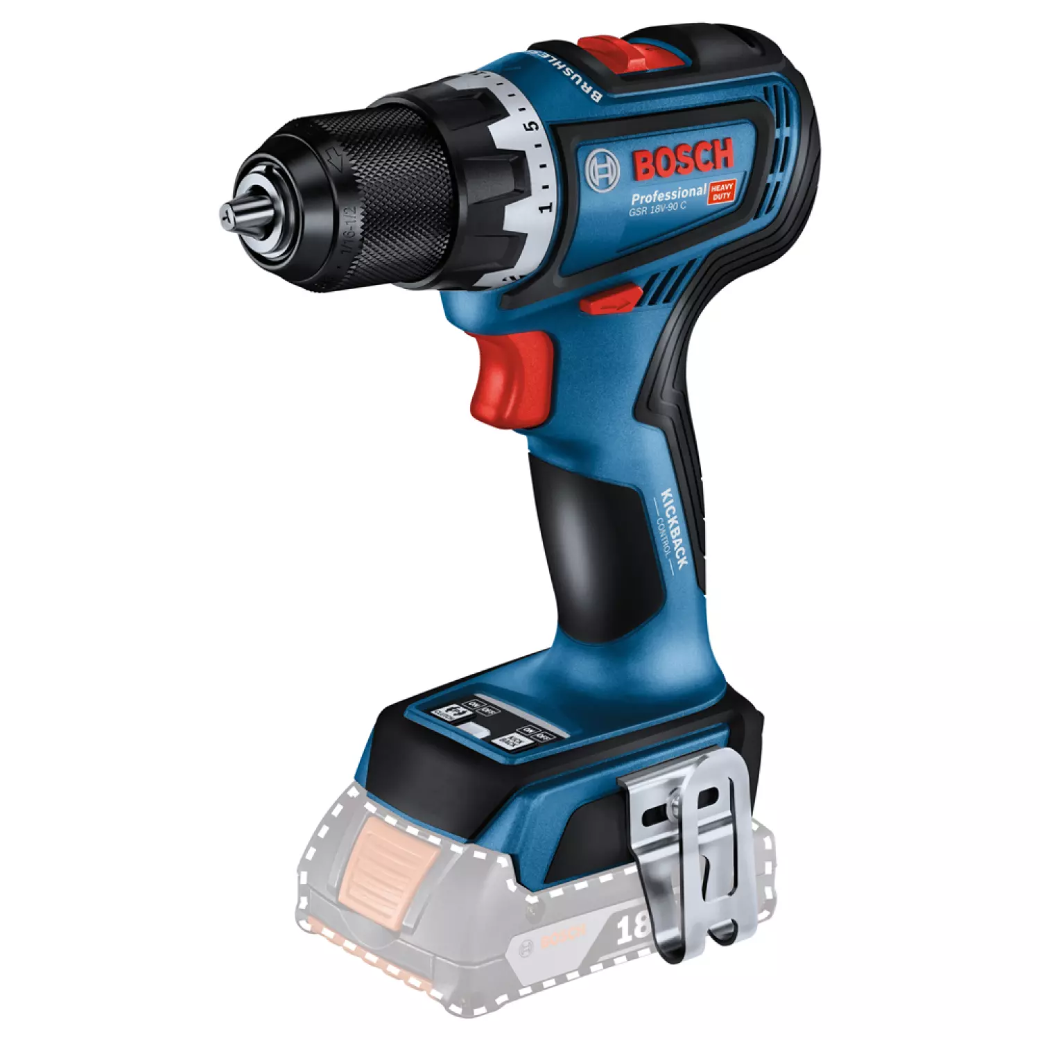 Bosch GSR 18V-90 C 18V Li-ion Accu schroefboor body in L-Boxx - 64 Nm-image