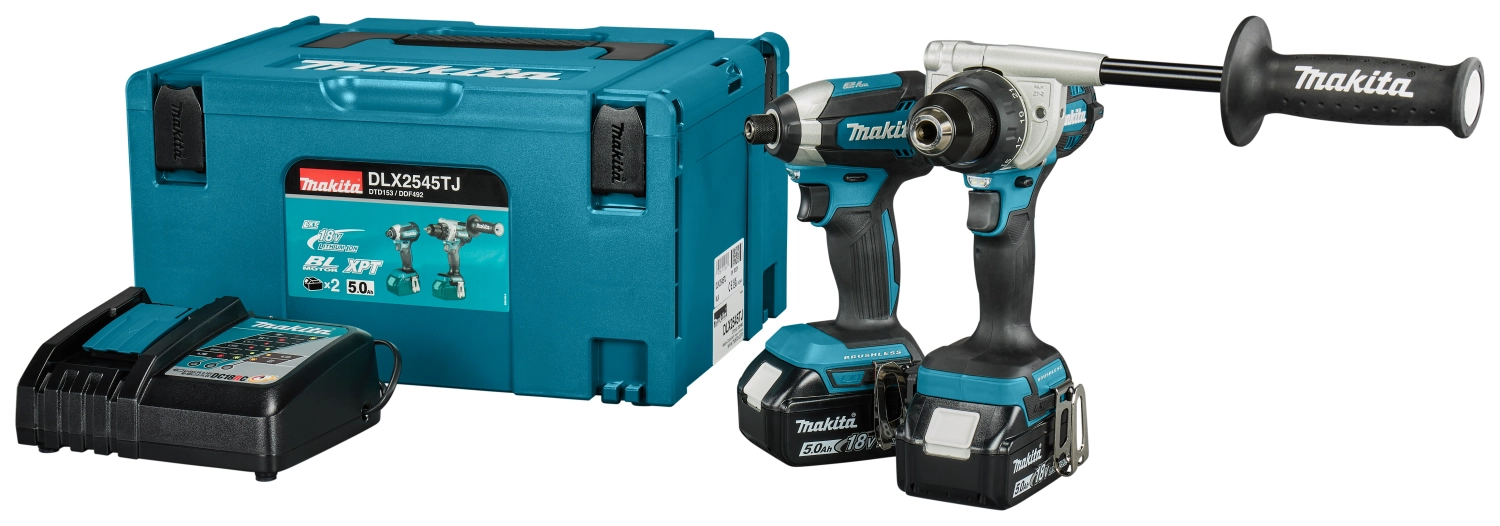 Makita DLX2545TJ 18V Li-ion accu boor-/schroefmachine (DDF492) & slagschroevendraaier (DTD153) combiset (2x 5.0Ah accu) in Mbox-image