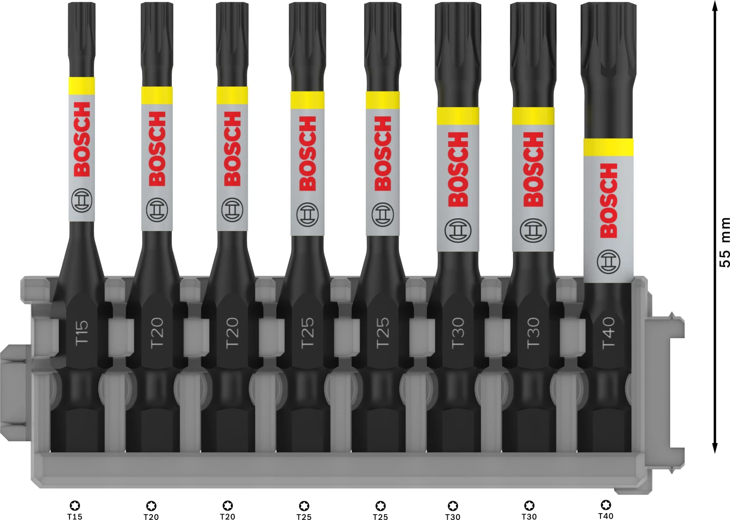 Bosch 2608522329 8-delige Impact control bits - T15 / T20 / T25 / T30 / T40-image