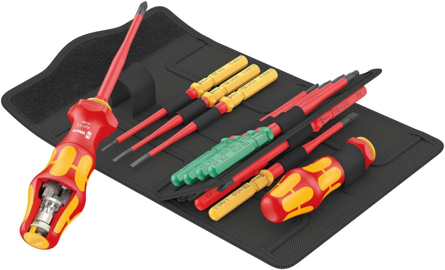 Wera 05006641001 16 pièces Kraftform Kompakt Turbo i Imperial 1 Tool Finder Jeu de lames interchangeables dans un étui-image