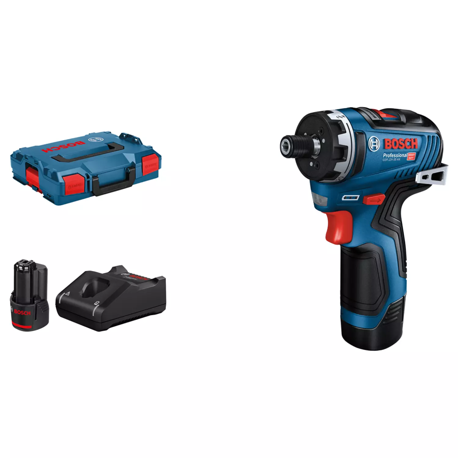 Bosch GSR 12V-35 HX Solo 12V Li-Ion accu boor-/schroefmachine set (2x 3Ah accu) in L-Boxx - koolborstelloos-image